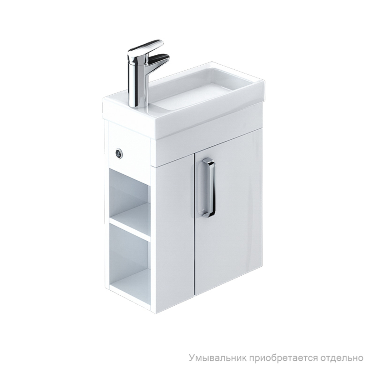 Тумба под раковину IDDIS Torr TOR40W1i95 40 см (белый) подвесная L