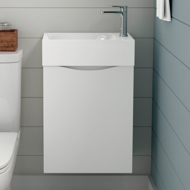 Тумба под раковину Art&Max Liberty-400-1D-SO-BL-L 40 см (белый) подвесная L