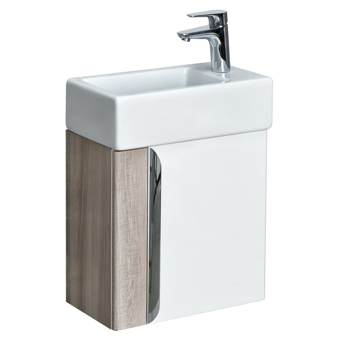 Тумба под раковину Aquaton Вита 46 см (белый/ясень шимо)