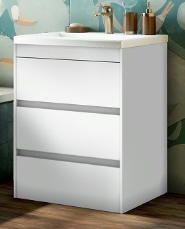 Тумба под раковину Art&Max Family FAMILY-580-3C-PIA-BL 58 см (белый) подвесная