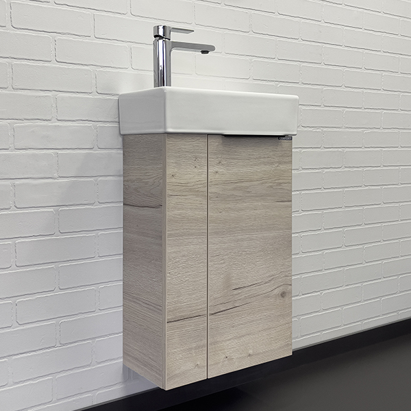 Тумба с раковиной Comforty Асти-40 00-00013803 40 см (дуб дымчатый) подвесная