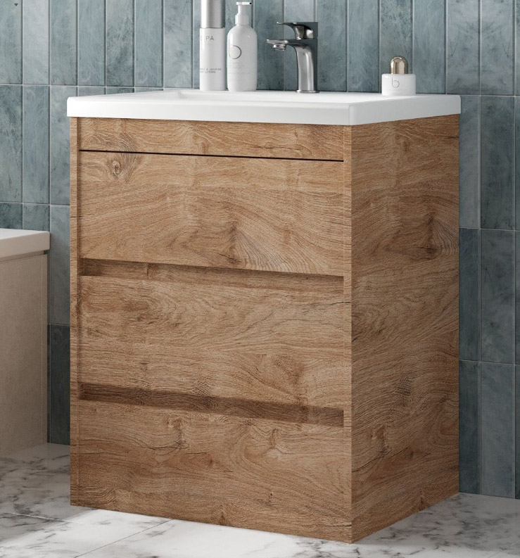 Тумба под раковину Art&Max Family FAMILY-M-580-3C-PIA-HG 58 см (дуб харбор золотой) напольная