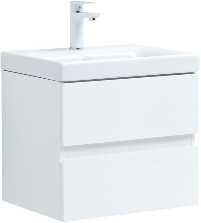 Тумба под раковину Aquanet Беркли  302347 50 см (белый) 2 ящика, подвесная