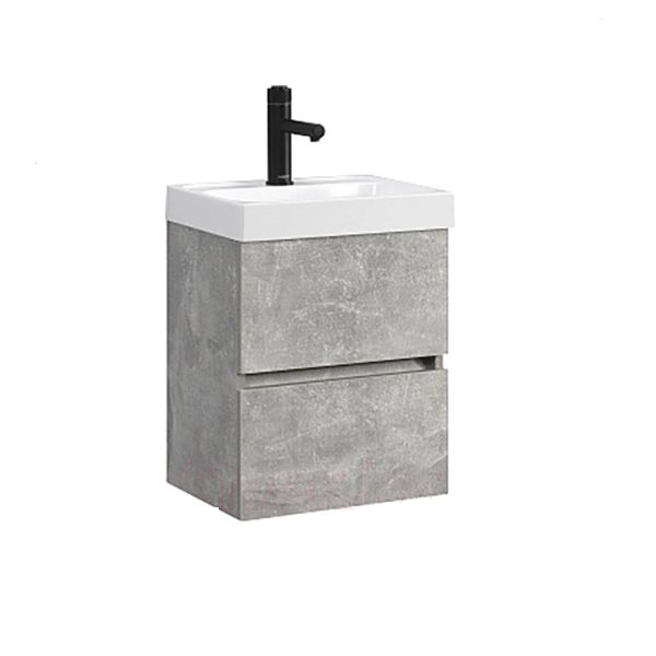 Тумба под раковину Belux Париж 4810924267566 40 см (бетон чикаго) подвесная