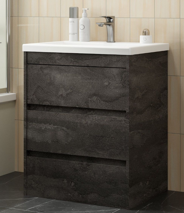 Тумба под раковину Art&Max Family FAMILY-M-580-3C-PIA-IS 58 см (железный камень) напольная