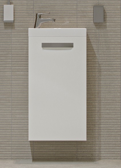 Тумба под раковину Velvex Estea 40 см (белый матовый) 1 дверца, подвесная