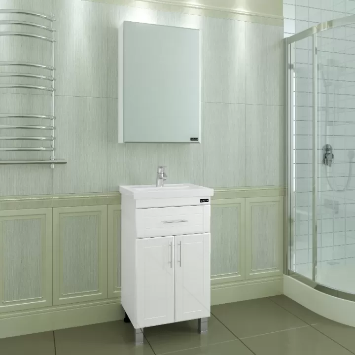 Тумба под раковину СанТа Дублин-50 223002 50 см (белый) напольная