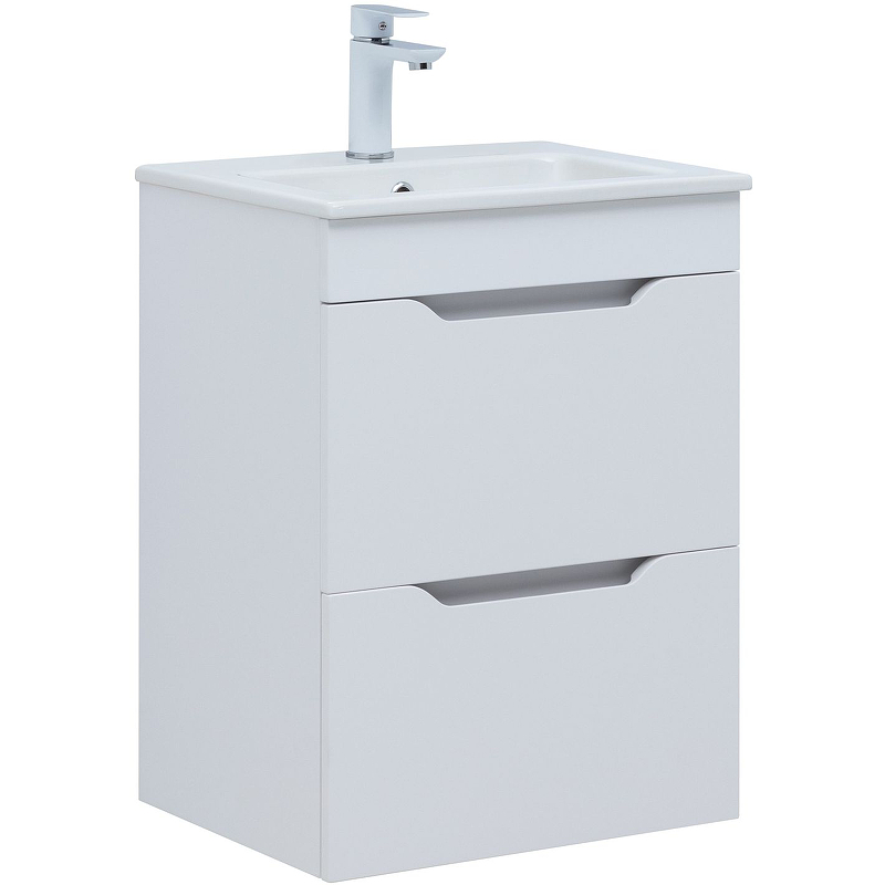 Тумба под раковину Aquanet Практика 330455 50 см (белый матовый) подвесная