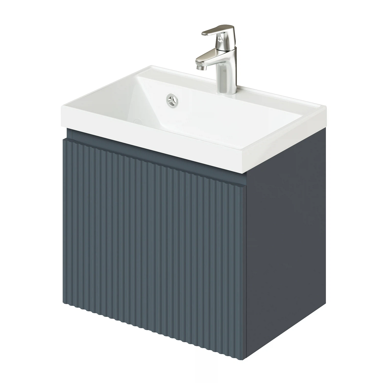 Тумба с раковиной Итана Kate 4657810333055 50 см (антрацит) подвесная