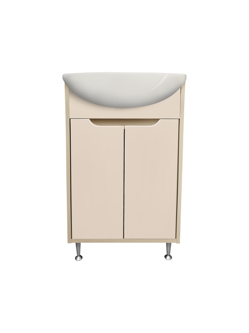Тумба под раковину Runo ЭкоНова 00-00004654 50 см (какао/бежевый) напольная