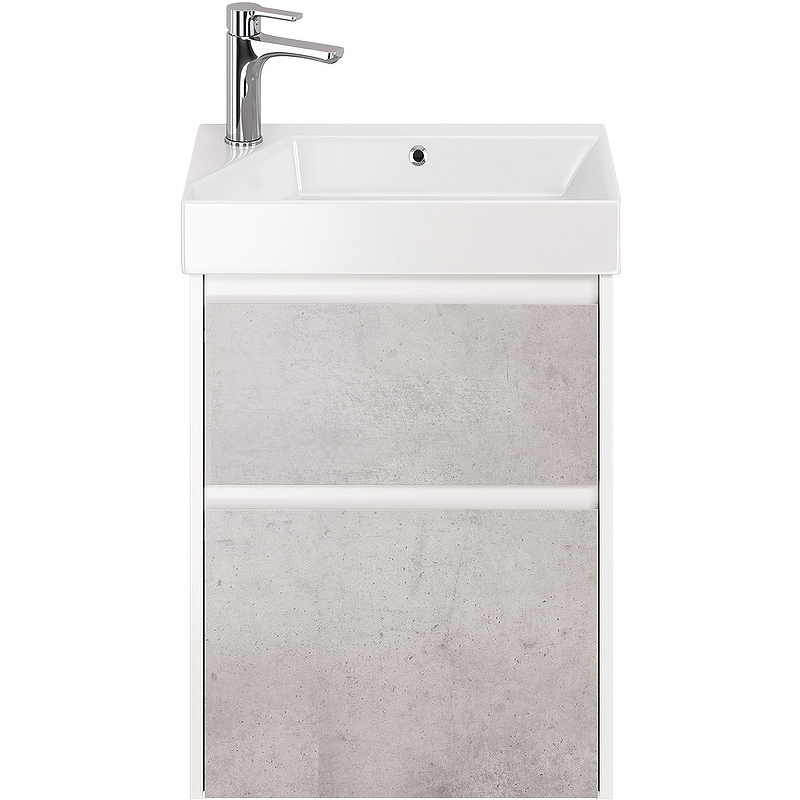Тумба под раковину Dreja Slim 99.0502 55 см (бетон/белый) подвесная/напольная