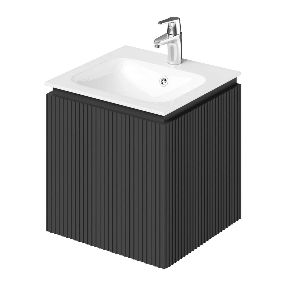 Тумба с раковиной Итана BAND 4657826222916 50 см (графит) подвесная R