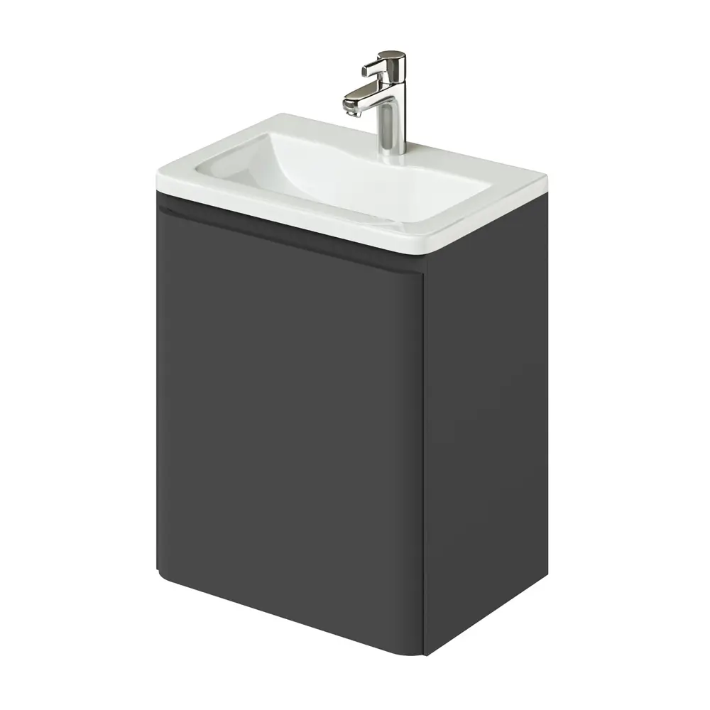 Тумба с раковиной Итана Roberto 4657810334021 50 см (графит) подвесная