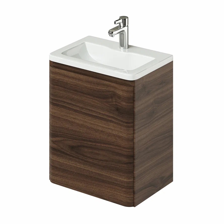 Тумба с раковиной Итана Roberto 4657834371194 50 см (орех пекан шоколад стронг) подвесная