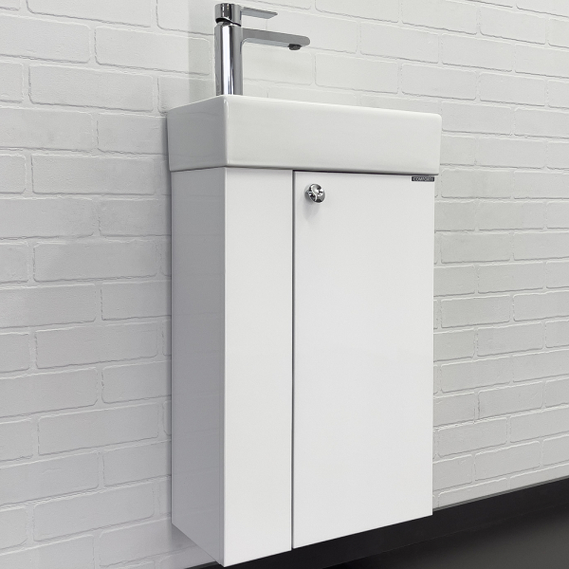 Тумба с раковиной Comforty Асти 00-00012835 40 см (белый) подвесная