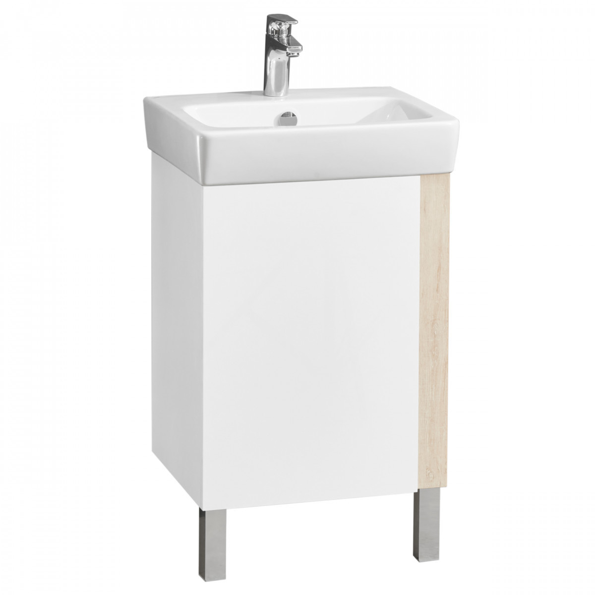 Тумба под раковину Aquaton Кантри 50 см (белый/дуб верона) напольная