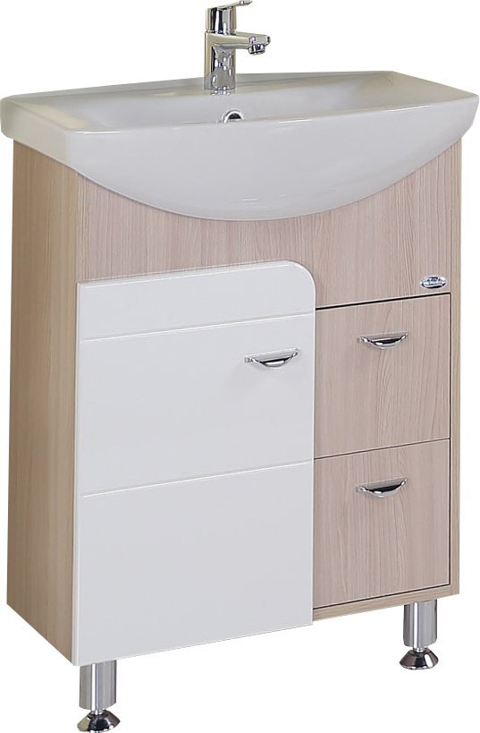 Тумба под раковину Onika Стиль 106032 60 см (белый/ясень шимо) напольная