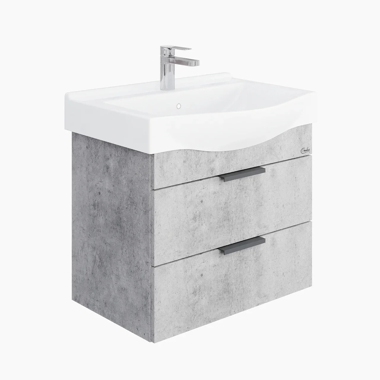 Тумба под раковину Onika Девис 106546 65 см (бетон) подвесная