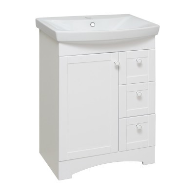 Тумба под раковину Runo Мерида 00-00000823 60 см (белый) напольная