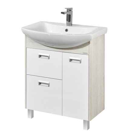 Тумба под раковину Aquaton Бекка 70 см (белый/дуб сомерсет)
