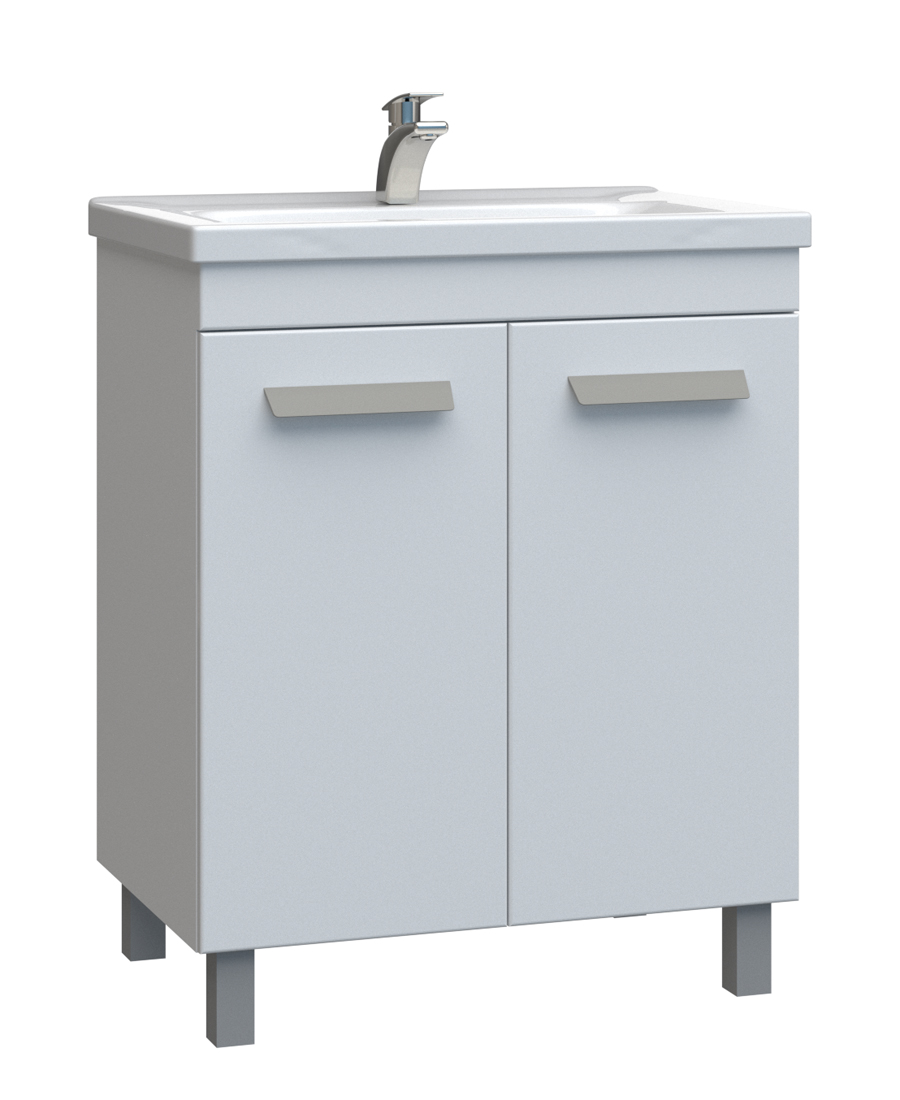 Тумба с раковиной Vigo Nova tn.NOV.MIR.70.2D 70 см (белый) напольная