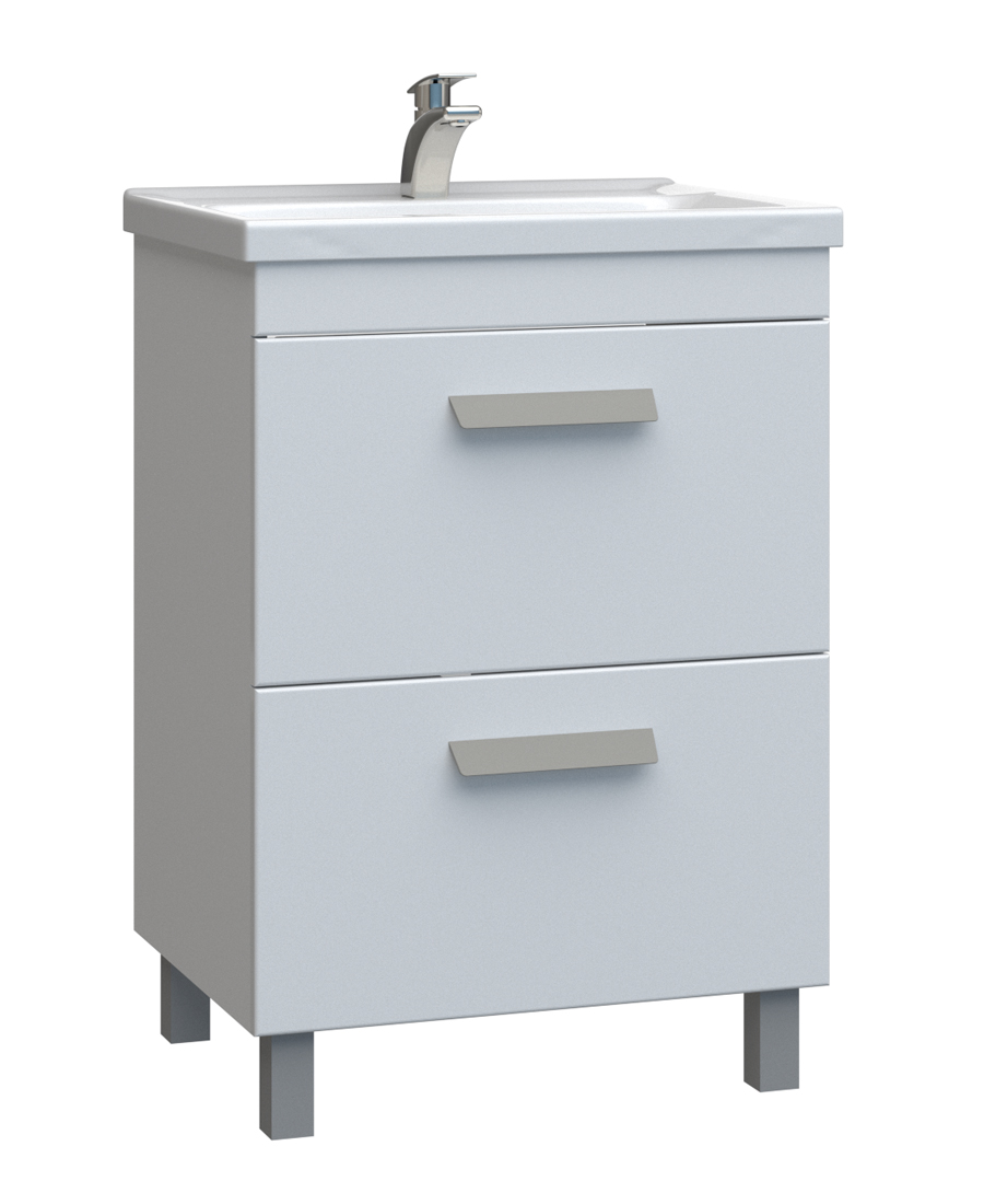 Тумба с раковиной Vigo Nova tn.NOV.MIR.70.2Y 70 см (белый) напольная