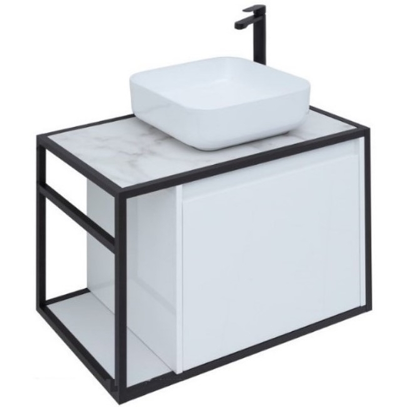 Тумба под раковину Aquanet Nova Lite Loft 75 см L (белый) подвесная