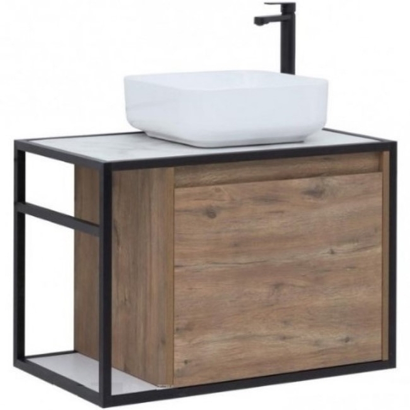 Тумба под раковину Aquanet Nova Lite Loft 75 см L (дуб рустикальный) подвесная