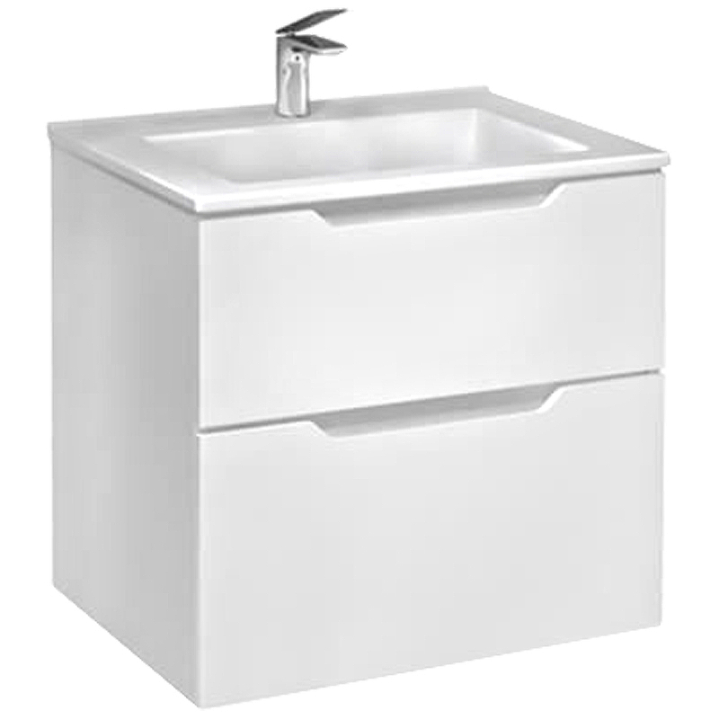 Тумба под раковину Jorno Slide Sli.01.65/P/W 65 см (белый)