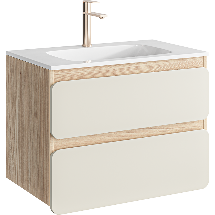 Тумба под раковину Aqwella Vento VEN0775MD 75 см (морская дюна) подвесная