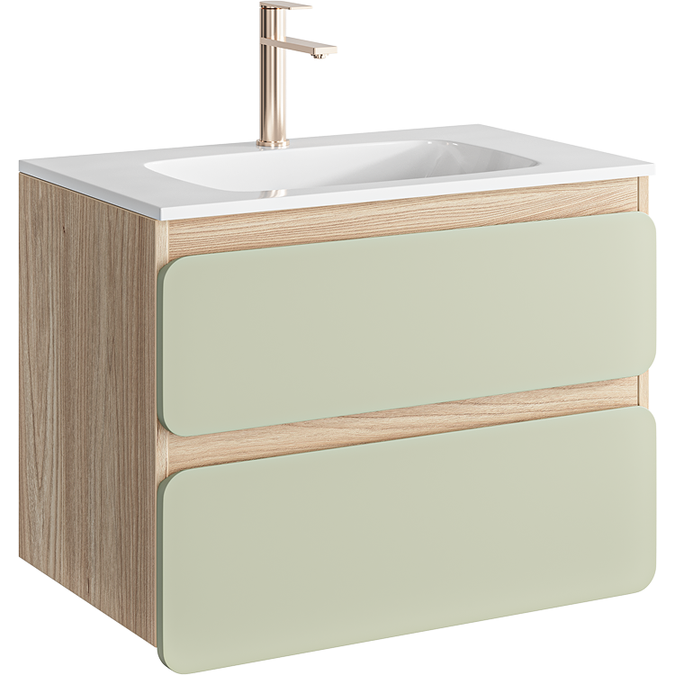 Тумба под раковину Aqwella Vento VEN0775SH 75 см (шалфей зелёный) подвесная