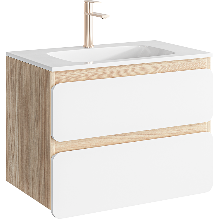 Тумба под раковину Aqwella Vento VEN0775WM 75 см (белый матовый) подвесная