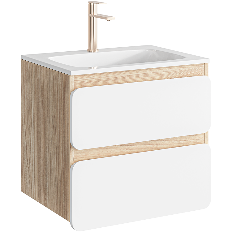 Тумба под раковину Aqwella Vento VEN0706WM 60 см (белый матовый) подвесная