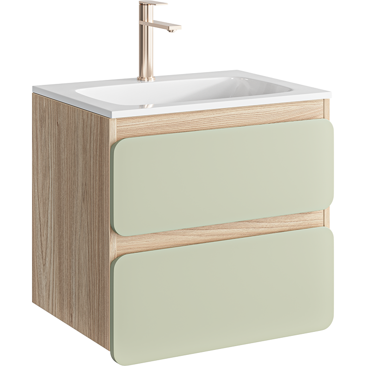 Тумба под раковину Aqwella Vento VEN0706SH 60 см (шалфей зелёный) подвесная