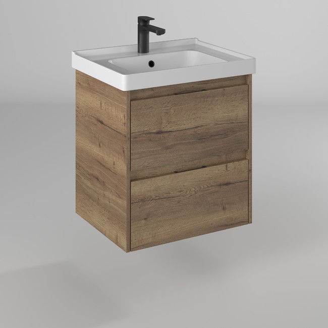 Тумба под раковину Briz Bern 238 03-18060-15 00 ВЕЛ 60 см (дуб веллингтон) подвесная