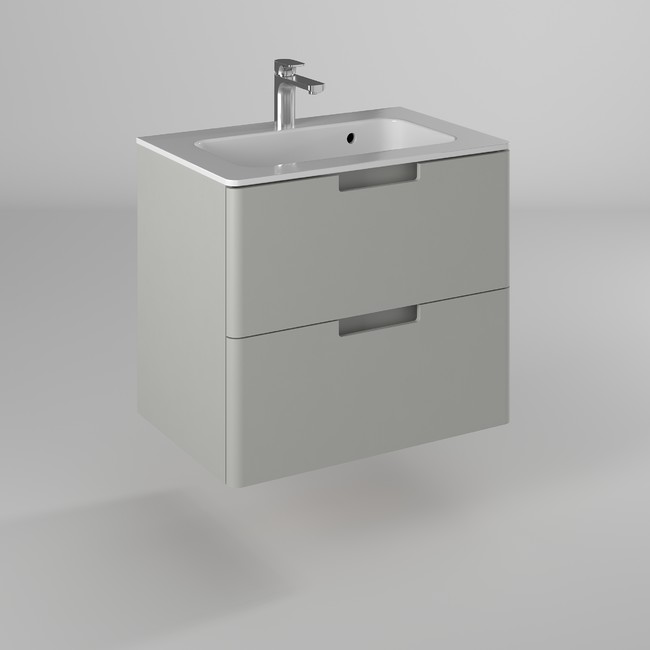 Тумба под раковину Briz Prato 240 03-18070-16 00 ЛТ 70 см (светло-серый матовый) подвесная