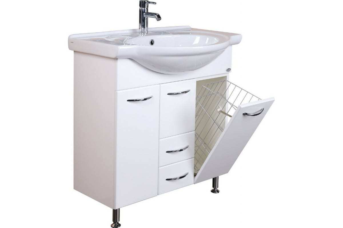 Тумба под раковину Onika Моника 107502 75 см (белый) напольная