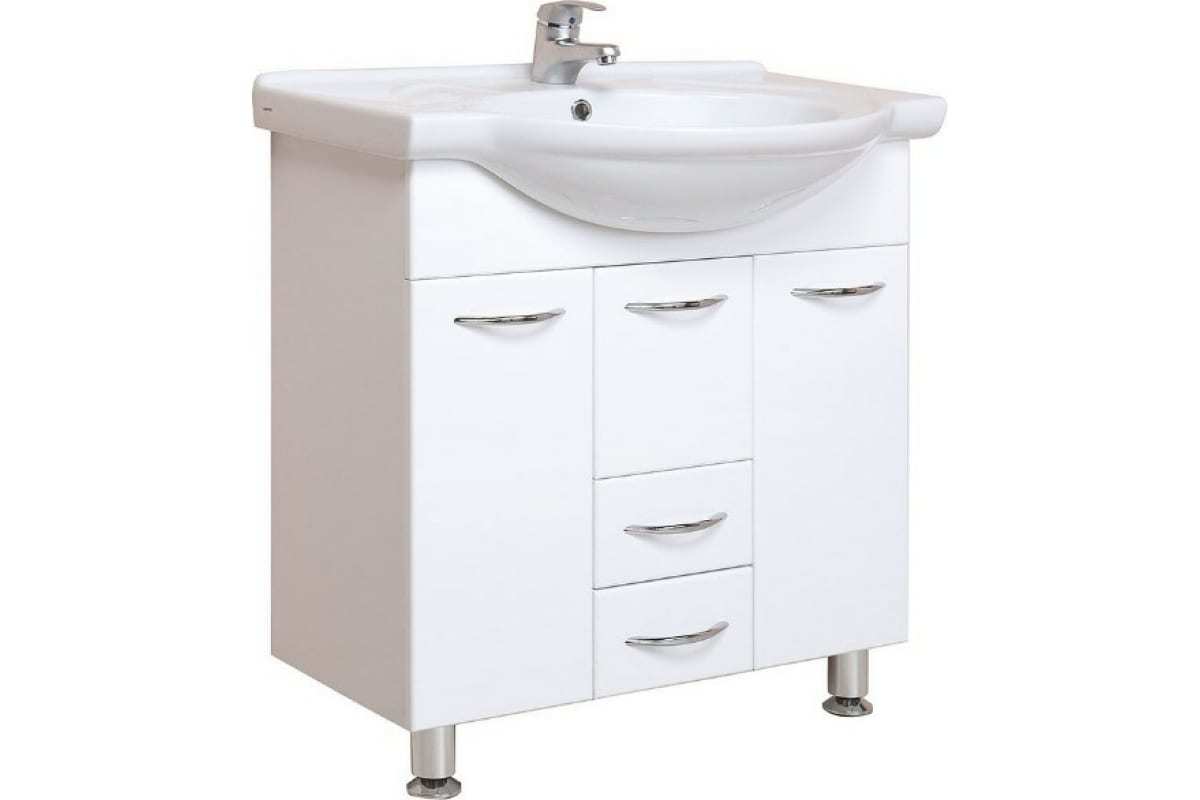 Тумба под раковину Onika Моника 107501 75 см (белый) напольная