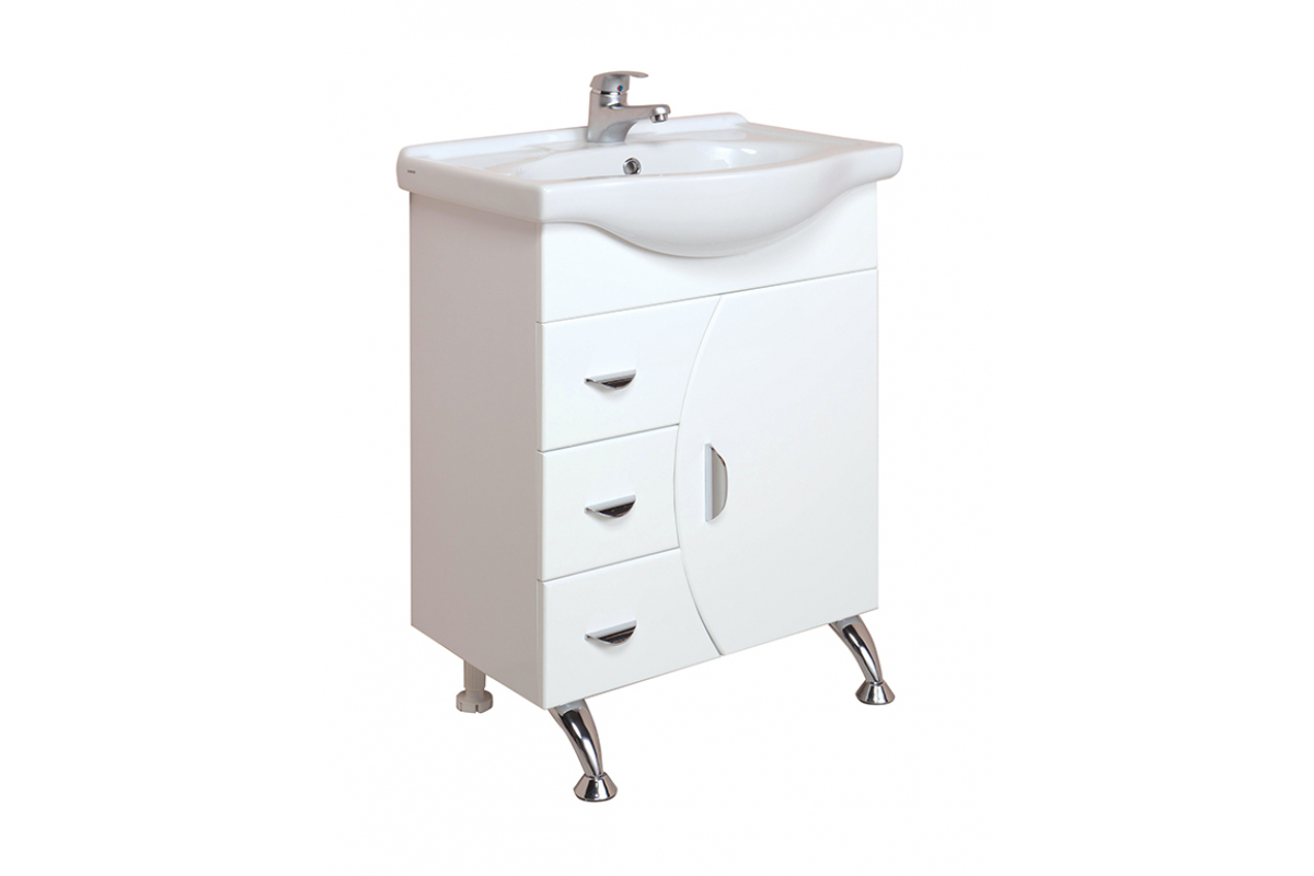 Тумба под раковину Onika Луна 106005 60 см (белый) напольная