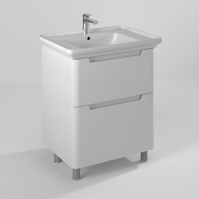 Тумба под раковину Briz Albi 235 03-08075-14 00 БЕЛ 75 см (белый) напольная