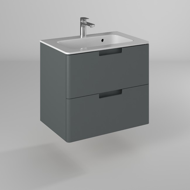 Тумба под раковину Briz Prato 240 03-18070-16 00 ГР 70 см (серый матовый) подвесная