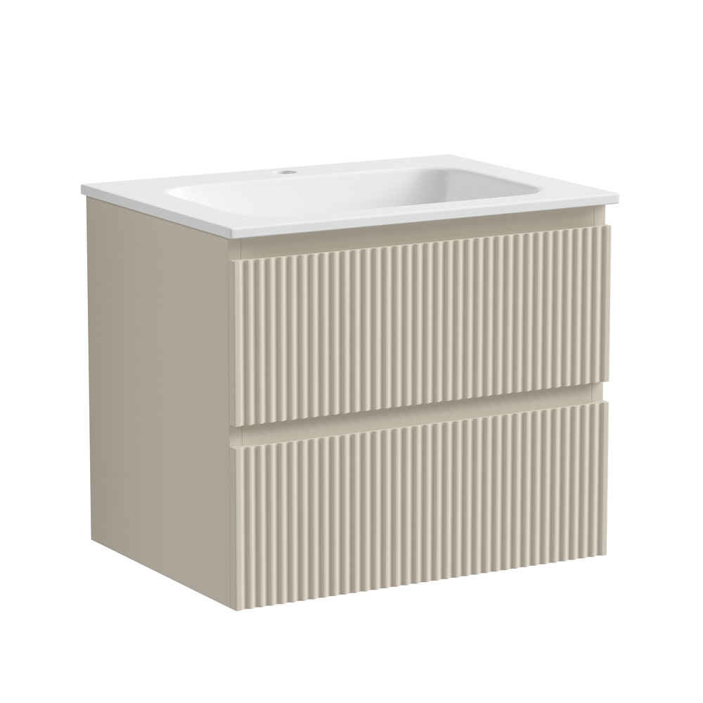 Тумба под раковину Sancos Snob R SNR60CE 60 см (бежевый матовый) подвесная