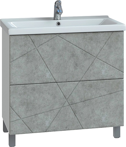 Тумба под раковину Vigo Geometry 016 бетон 70 см (бетон) напольная