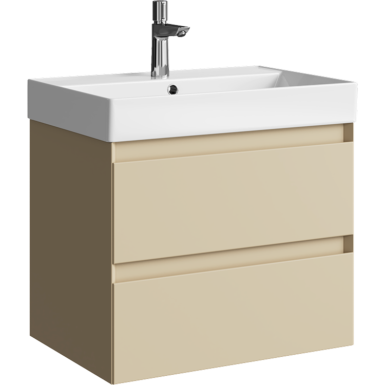 Тумба под раковину Aqwella Geometria GE01652MD 65 см (морская дюна) подвесная