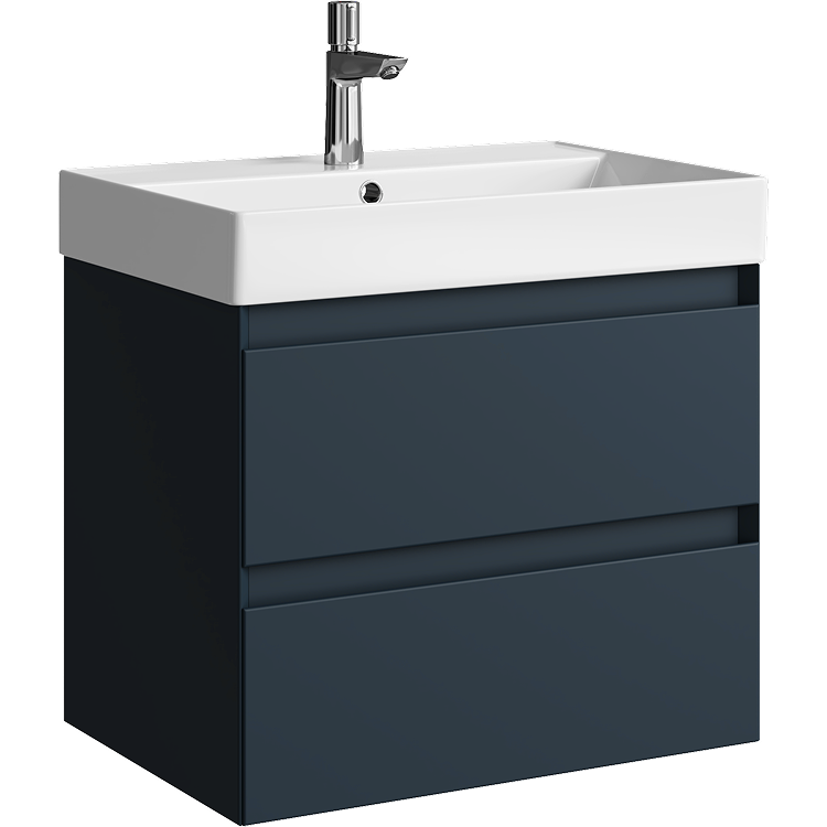 Тумба под раковину Aqwella Geometria GE01652GRM 65 см (серый) подвесная