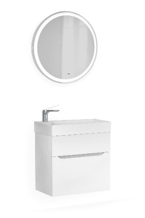 Тумба под раковину Jorno Folk Folk.01.65/P/W/JR 65 см (белый) подвесная