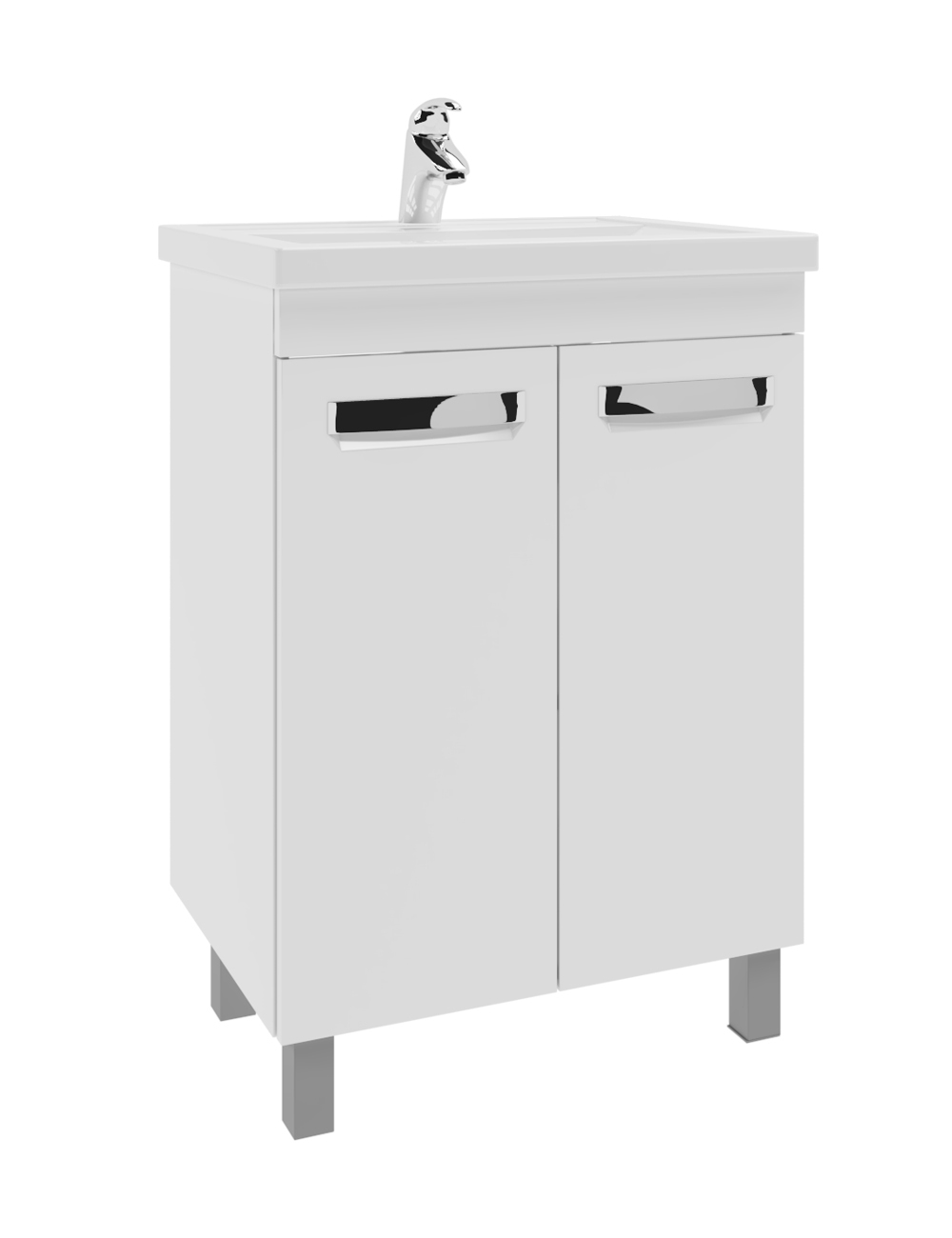 Тумба с раковиной Vigo Plaza tn.PLA.FOS.60.2D 60 см (белый) напольная