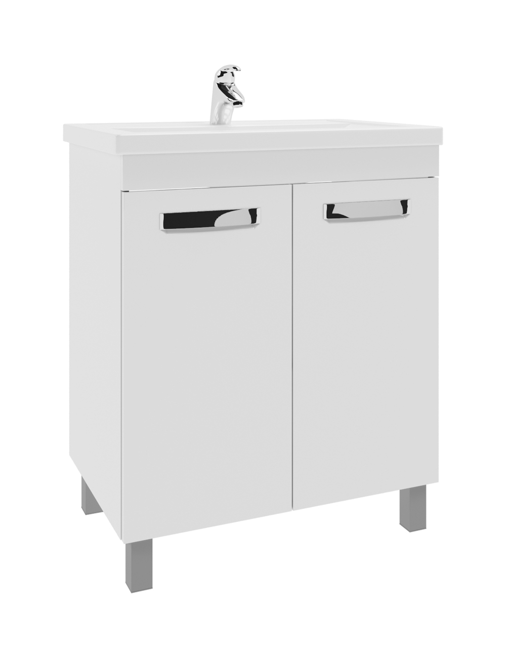 Тумба с раковиной Vigo Plaza tn.PLA.FOS.70.2D 70 см (белый) напольная