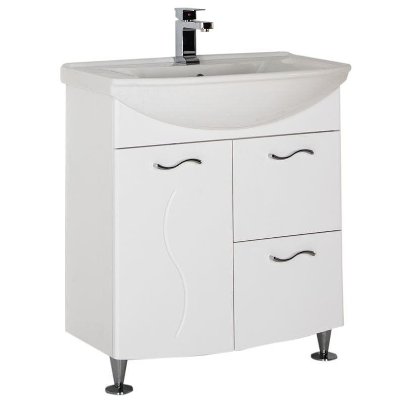 Тумба под раковину Aquanet Моника 75 см (белый) напольная