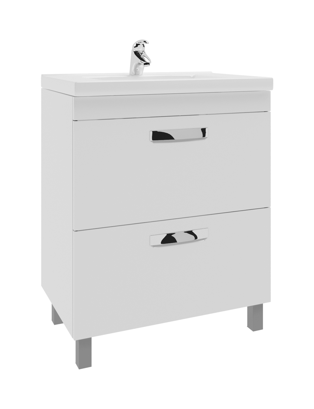 Тумба с раковиной Vigo Plaza 2 tn.PLA.FOS.70.2Y 70 см (белый) напольная